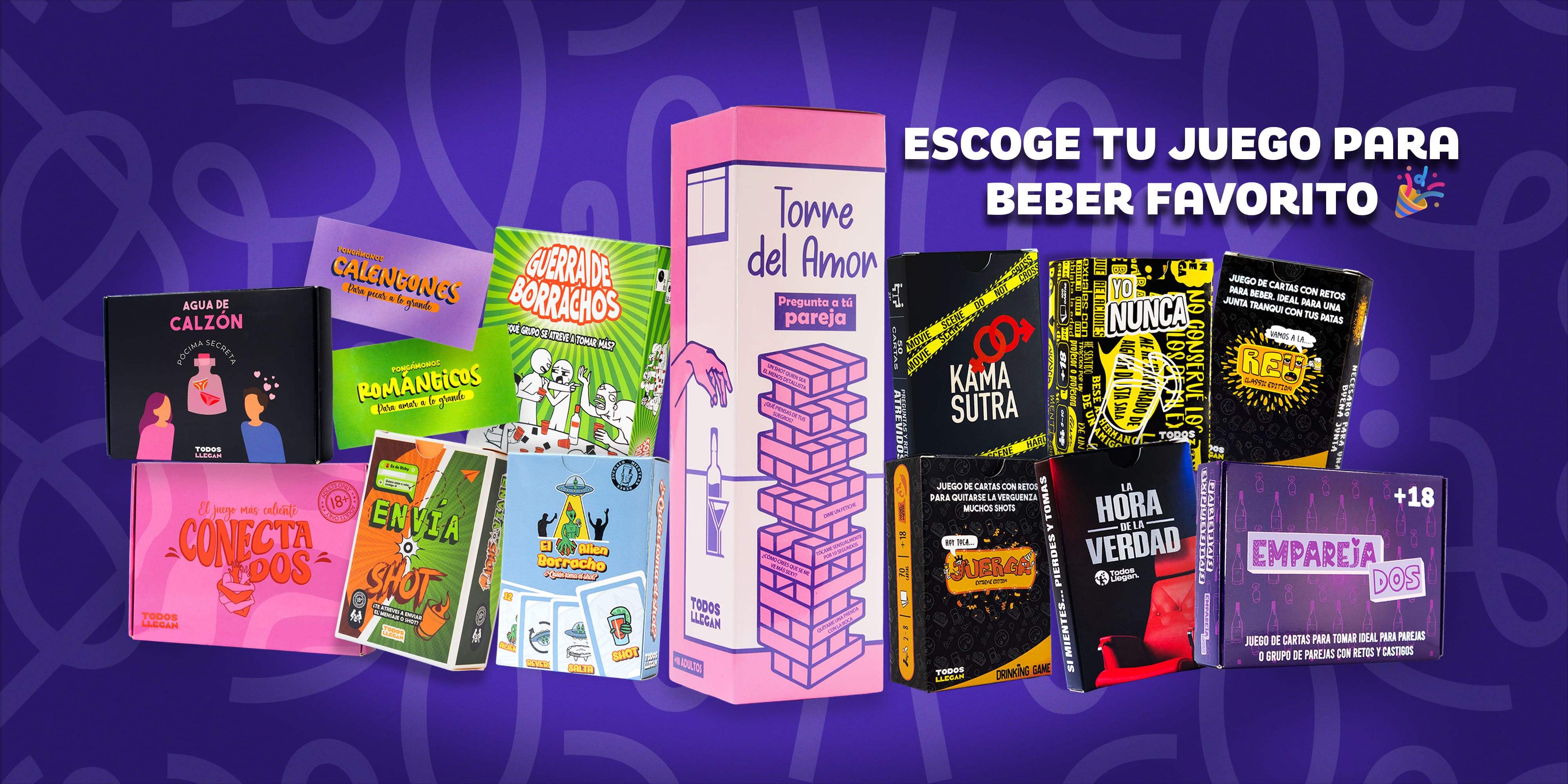 Todos Llegan - Escoge tu juego para beber favorito